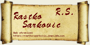 Rastko Šarković vizit kartica